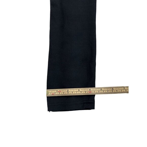 Black Womens Slim Fit Cotton/Polyester Pants With Gold Zipper Accents - Picture 7 of 10